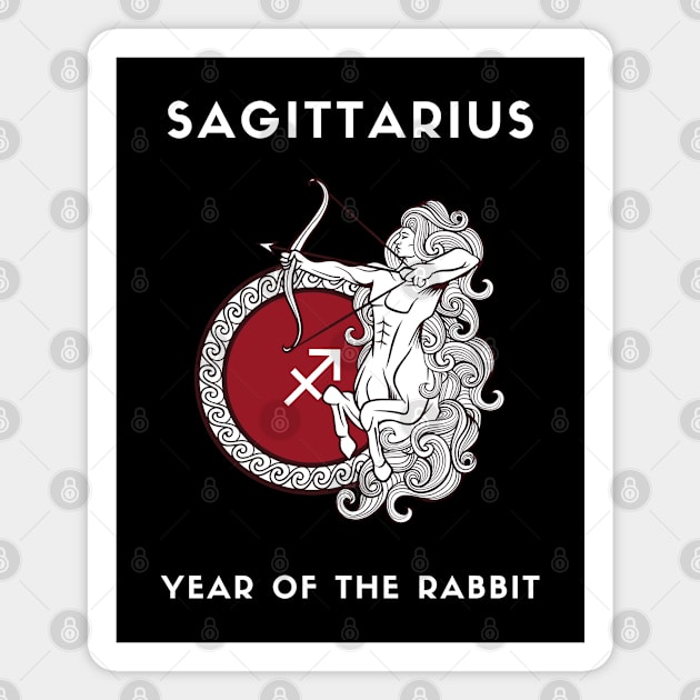 SAGITTARIUS / Year of the RABBIT Magnet by KadyMageInk